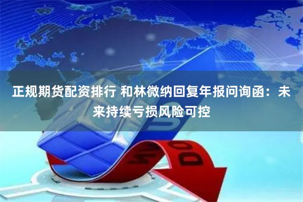正规期货配资排行 和林微纳回复年报问询函：未来持续亏损风险可控