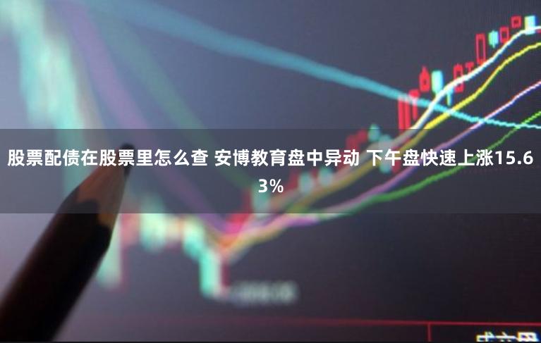 股票配债在股票里怎么查 安博教育盘中异动 下午盘快速上涨15.63%