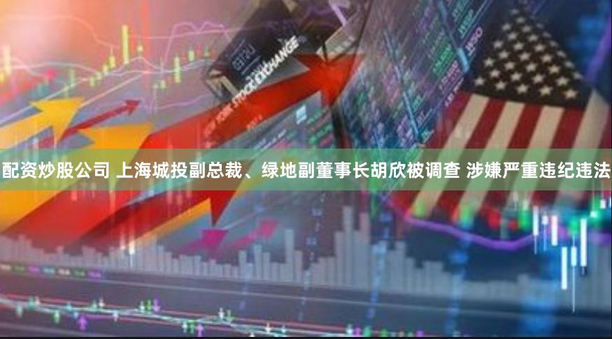 配资炒股公司 上海城投副总裁、绿地副董事长胡欣被调查 涉嫌严重违纪违法