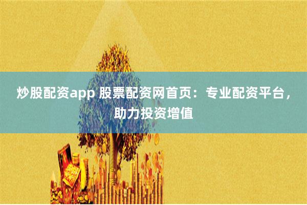 炒股配资app 股票配资网首页：专业配资平台，助力投资增值
